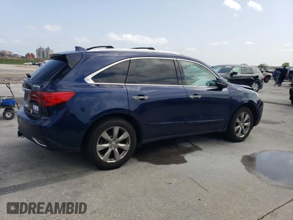 2016 Acura MDX w/Advance with VIN 5FRYD4H90GB017389, listed as a Copart auction lot 51211585 with 0 mi miles and Salvage Title. Bid and sale history available at carsss.com. Image 3.