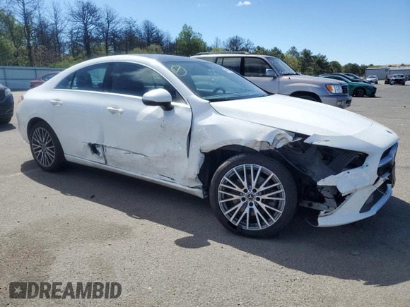 2020 Mercedes-Benz CLA 250 with VIN WDD5J4HB4LN077693, listed as a Copart auction lot 56899695 with 26,656 mi miles and Salvage title. Bid and sale history available at DreamBid. Image 4.