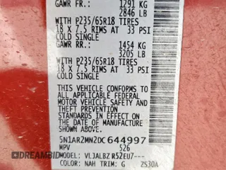 2013 Nissan Pathfinder SV with VIN 5N1AR2MN2DC644997, listed as a Copart auction lot 62275815 with 108,999 mi miles and Clean title. Bid and sale history available at DreamBid. Image 13.