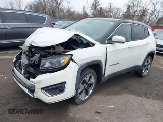 2020 Jeep Compass Limited with VIN 3C4NJDCB8LT209405, listed as a IAAI auction lot 38675190 with 53,381 mi miles and . Bid and sale history available at DreamBid. Image 2.