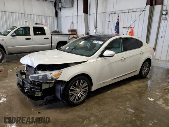 2014 Kia Cadenza Premium with VIN KNALN4D77E5148540, listed as a Copart auction lot 47878235 with 135,058 mi miles and Non Repairable. Bid and sale history available at carsss.com. Image 1.