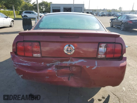 2007 Ford Mustang Deluxe with VIN 1ZVFT80N375240875, listed as a Copart auction lot 42513745 with 161,110 mi miles and Salvage Title. Bid and sale history available at carsss.com. Image 6.