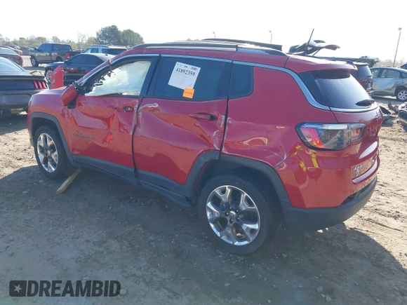 2021 Jeep Compass Limited with VIN 3C4NJDCB6MT511292, listed as a IAAI auction lot 41892359 with Not Provided miles and . Bid and sale history available at carsss.com. Image 3.