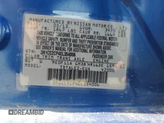 2014 Nissan Note SV with VIN 3N1CE2CP4EL354006, listed as a Copart auction lot 57035015 with Not provided miles and Salvage title. Bid and sale history available at DreamBid. Image 13.