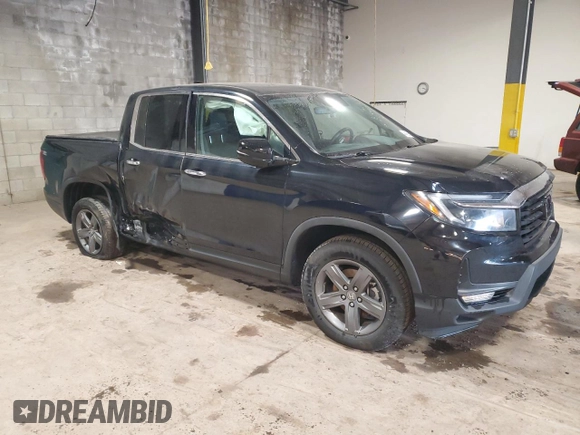 2022 Honda Ridgeline RTL-E with VIN 5FPYK3F73NB023341, listed as a Copart auction lot 48492955 with 42,612 mi miles and Salvage title. Bid and sale history available at DreamBid. Image 4.