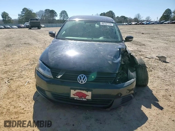 2012 Volkswagen Jetta Sedan SE w/Convenience & Sunroof with VIN 3VWDX7AJ0CM323024, listed as a Copart auction lot 46757115 with 0 mi miles and Salvage Title. Bid and sale history available at carsss.com. Image 10.