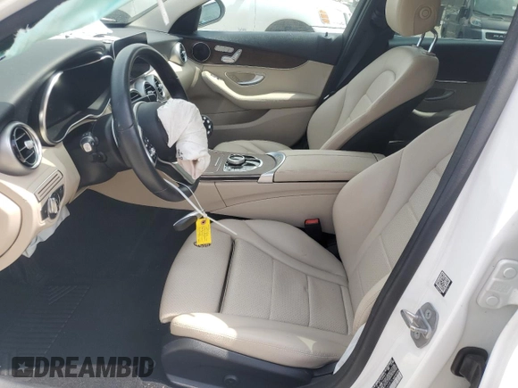 2021 Mercedes-Benz C 300 with VIN W1KWF8DB0MR620874, listed as a Copart auction lot 53074255 with 46,832 mi miles and Salvage title. Bid and sale history available at DreamBid. Image 7.