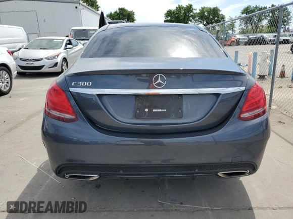 2015 Mercedes-Benz C-Class C 300 with VIN 55SWF4JBXFU080884, listed as a Copart auction lot 53074115 with 136,564 mi miles and Clean Title. Bid and sale history available at carsss.com. Image 6.