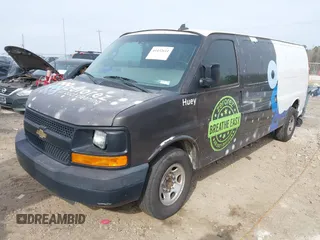 2016 Chevrolet Express Cargo Van with VIN 1GCZGHFF1G1247447, listed as a IAAI auction lot 41432611 with 111,432 mi miles. Bid and sale history available at carsss.com. Image 2.