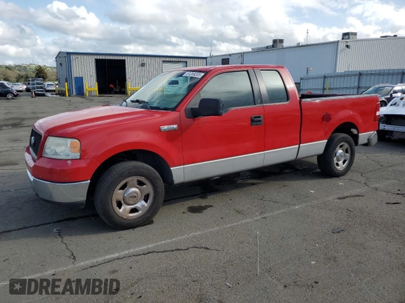2005 Ford F-150 STX with VIN 1FTRX12W45FA41732, listed as a Copart auction lot 51269205 with 0 mi miles and Salvage Title. Bid and sale history available at carsss.com. Image 1.