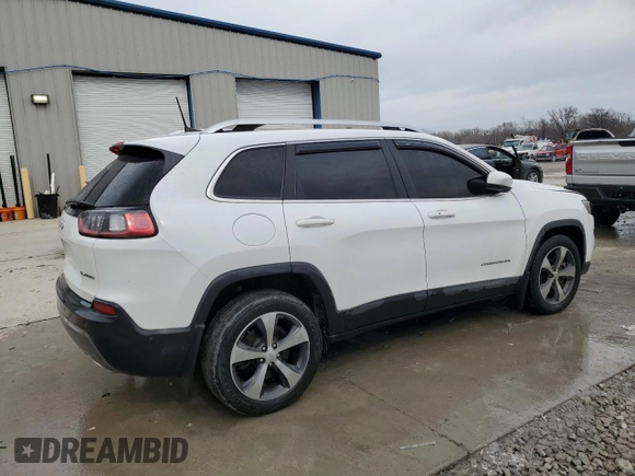 2019 Jeep Cherokee Limited with VIN 1C4PJLDX2KD263106, listed as a Copart auction lot 46658915 with 77,934 mi miles and Salvage title. Bid and sale history available at DreamBid. Image 3.