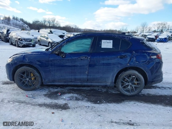 2021 Alfa Romeo Stelvio Ti with VIN ZASPAKBN1M7D09433, listed as a IAAI auction lot 41378468 with 31,717 mi miles. Bid and sale history available at carsss.com. Image 14.
