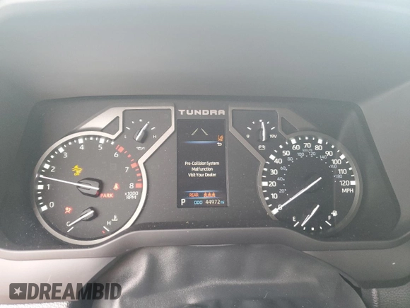 2022 Toyota Tundra SR with VIN 5TFKB5AB5NX019030, listed as a Copart auction lot 58558255 with 44,972 mi miles and Salvage title. Bid and sale history available at DreamBid. Image 9.