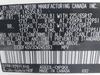 2012 Toyota RAV4 Limited z VIN 2T3DF4DV3CW245193, wystawiony jako IAAI lot #42233074 z przebiegiem 121 522 mil mil oraz . Historia ofert i sprzedaży dostępna na DreamBid. Obrazek 9.