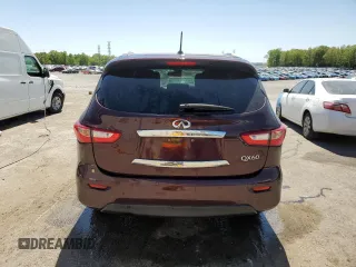 2015 Infiniti QX60 with VIN 5N1AL0MNXFC543215, listed as a Copart auction lot 52249185 with 76,482 mi miles and Salvage Title. Bid and sale history available at carsss.com. Image 6.