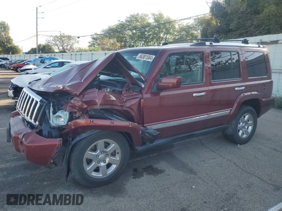 2008 Jeep Commander Overland with VIN 1J8HG68288C111423, listed as a Copart auction lot 66381584 with 191,527 mi miles and Salvage Title. Bid and sale history available at carsss.com. Image 1.
