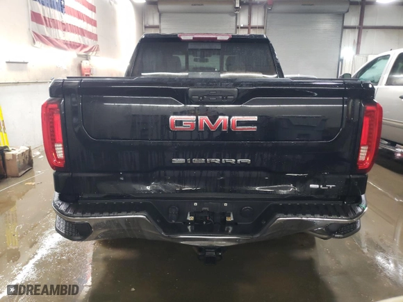 2020 GMC Sierra 1500 SLT with VIN 3GTU9DED9LG427879, listed as a Copart auction lot 44210895 with 45,414 mi miles and Salvage Title. Bid and sale history available at carsss.com. Image 6.