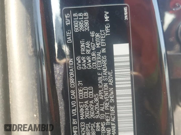 2016 Volvo XC90 T6 Inscription z VIN YV4A22PL3G1042433, wystawiony jako Copart lot #58534675 z przebiegiem 124 027 mil mil oraz Szkoda całkowita • Salvage title. Historia ofert i sprzedaży dostępna na DreamBid. Obrazek 13.