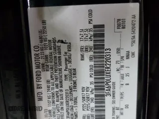 2014 Ford Fusion SE Hybrid with VIN 3FA6P0LUXER220313, listed as a Copart auction lot 55678335 with 183,466 mi miles and Clean Title. Bid and sale history available at DreamBid. Image 12.