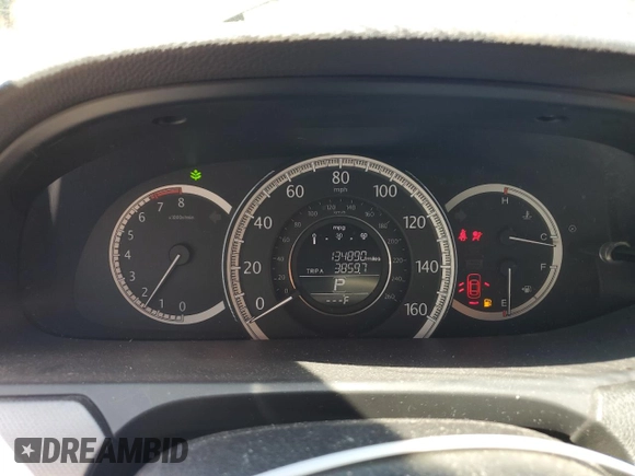 2014 Honda Accord LX with VIN 1HGCR2F36EA092301, listed as a Copart auction lot 53475645 with 134,890 mi miles and Salvage Title. Bid and sale history available at carsss.com. Image 9.