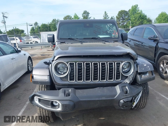 2025 Jeep Wrangler Sahara with VIN 1C4PJXEN5SW525130, listed as a IAAI auction lot 42174096 with 5,387 mi miles and . Bid and sale history available at DreamBid. Image 12.