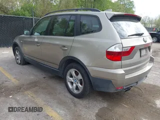 2007 BMW X3 3.0si with VIN WBXPC93427WF26426, listed as a IAAI auction lot 42052933 with 111,944 mi miles. Bid and sale history available at carsss.com. Image 3.