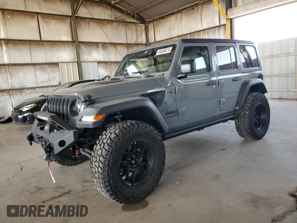 2022 Jeep Wrangler Unlimited High Tide with VIN 1C4HJXDG2NW221829, listed as a Copart auction lot 64836074 with 3,394 mi miles and Salvage Title. Bid and sale history available at DreamBid. Image 1.