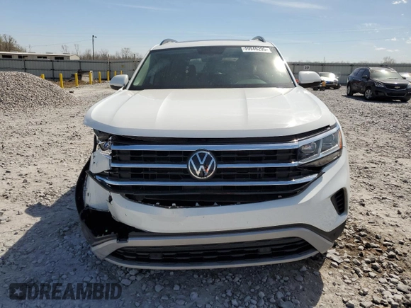 2021 Volkswagen Atlas SE with VIN 1V2JR2CA8MC561267, listed as a Copart auction lot 49946295 with 57,876 mi miles and Salvage title. Bid and sale history available at DreamBid. Image 5.