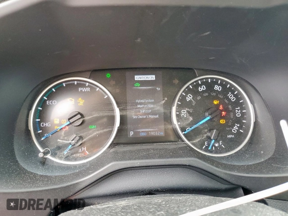 2021 Toyota RAV4 Hybrid LE with VIN 4T3B6RFV8MU056574, listed as a Copart auction lot 56977735 with 19,032 mi miles and Salvage title. Bid and sale history available at DreamBid. Image 9.