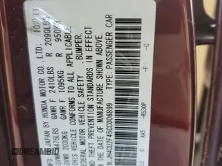2012 Acura TSX with VIN JH4CU2F45CC006899, listed as a Copart auction lot 45883265 with 154,490 mi miles and Salvage Title. Bid and sale history available at carsss.com. Image 13.