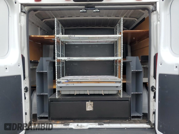 2018 Ram ProMaster Cargo with VIN 3C6TRVAG0JE154199, listed as a Copart auction lot 59683224 with 125,205 mi miles and Clean Title. Bid and sale history available at DreamBid. Image 10.