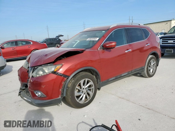 2014 Nissan Rogue S with VIN 5N1AT2MV5EC860815, listed as a Copart auction lot 50600905 with 134,476 mi miles and Salvage Title. Bid and sale history available at carsss.com. Image 1.
