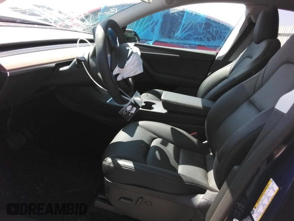 2024 Tesla Model Y Long Range with VIN 7SAYGAEE6RF196245, listed as a Copart auction lot 54667765 with 10,336 mi miles and Salvage title. Bid and sale history available at DreamBid. Image 7.
