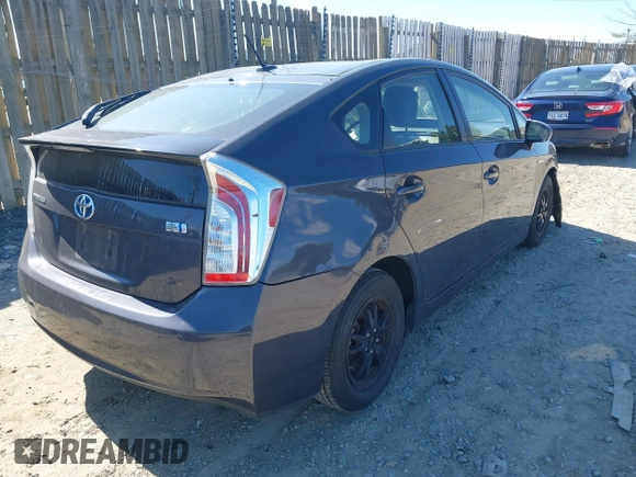 2012 Toyota Prius One with VIN JTDKN3DU5C5507573, listed as a IAAI auction lot 41887602 with 142,708 mi miles. Bid and sale history available at carsss.com. Image 4.
