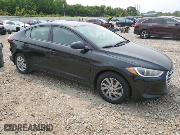 2017 Hyundai Elantra SE with VIN KMHD74LF2HU361038, listed as a Copart auction lot 58988105 with 165,547 mi miles and Salvage title. Bid and sale history available at DreamBid. Image 4.