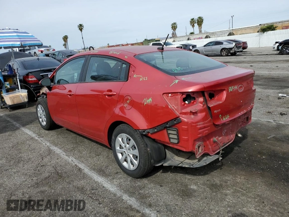 2017 Kia Rio LX with VIN KNADM4A39H6072634, listed as a Copart auction lot 47130575 with 67,465 mi miles and Salvage Title. Bid and sale history available at carsss.com. Image 2.