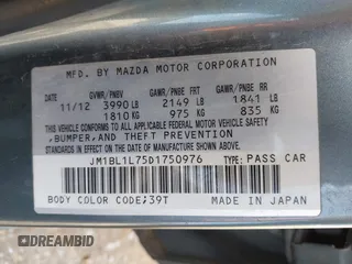 2013 Mazda 3 i Touring with VIN JM1BL1L75D1750976, listed as a IAAI auction lot 41766053 with 148,711 mi miles and . Bid and sale history available at carsss.com. Image 9.
