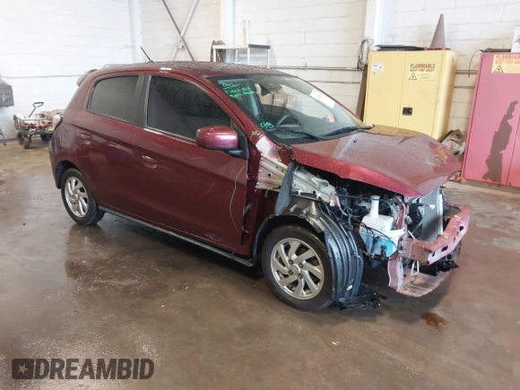 2021 Mitsubishi Mirage ES z VIN ML32AUHJXMH002228, wystawiony jako IAAI lot #42236221 z przebiegiem 43 383 mil mil oraz . Historia ofert i sprzedaży dostępna na DreamBid. Obrazek 1.