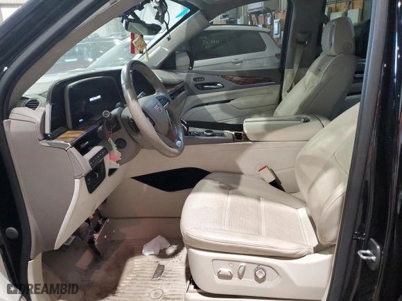 2021 Cadillac Escalade Premium Luxury Platinum with VIN 1GYS4DKL1MR430272, listed as a Copart auction lot 58939294 with 59,907 mi miles and Non Repairable. Bid and sale history available at carsss.com. Image 7.