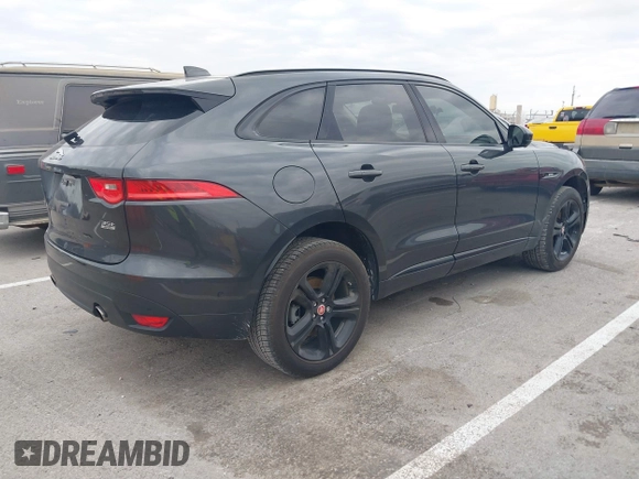 2017 Jaguar F-Pace 35t R-Sport with VIN SADCL2BV3HA884003, listed as a IAAI auction lot 41169317 with 76,563 mi miles and . Bid and sale history available at DreamBid. Image 4.