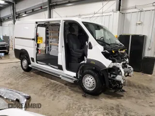 2025 Ram ProMaster Cargo Tradesman with VIN 3C6LRVVGXSE517250, listed as a Copart auction lot 45706185 with 1,100 mi miles and Clean Title. Bid and sale history available at carsss.com. Image 4.