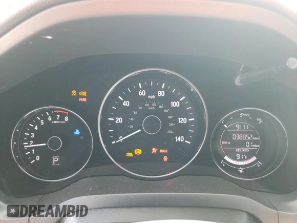 2017 Honda HR-V EX with VIN 3CZRU5H57HG707879, listed as a Copart auction lot 52812175 with 38,852 mi miles and Salvage Title. Bid and sale history available at carsss.com. Image 9.
