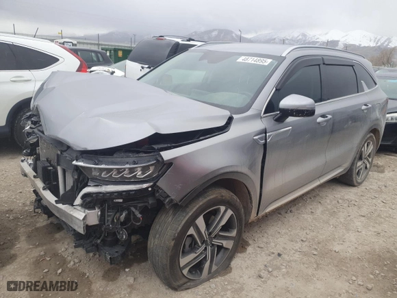 2023 Kia Sorento Hybrid EX with VIN KNDRHDLG7P5176086, listed as a Copart auction lot 48714895 with 36,494 mi miles and Salvage Title. Bid and sale history available at carsss.com. Image 1.