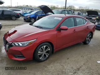 2021 Nissan Sentra SV with VIN 3N1AB8CV8MY312716, listed as a Copart auction lot 53187875 with 10,166 mi miles and Salvage Title. Bid and sale history available at carsss.com. Image 1.