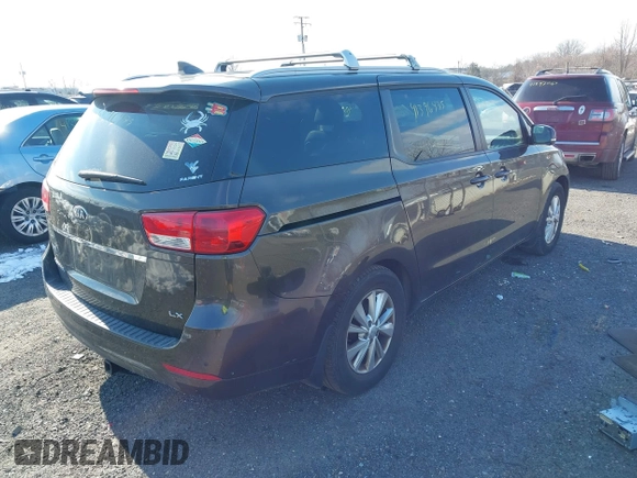 2017 Kia Sedona LX with VIN KNDMB5C19H6336297, listed as a IAAI auction lot 41396475 with Not Provided miles and . Bid and sale history available at DreamBid. Image 4.