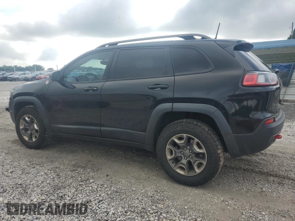 2019 Jeep Cherokee Trailhawk with VIN 1C4PJMBX9KD183116, listed as a Copart auction lot 58518265 with 124,258 mi miles and Salvage title. Bid and sale history available at DreamBid. Image 2.