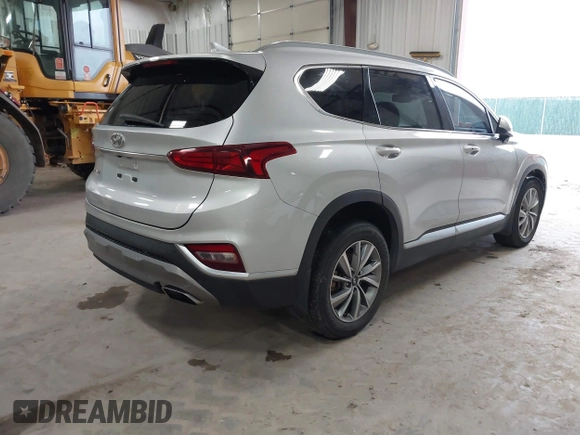 2019 Hyundai Santa Fe SEL with VIN 5NMS33AD3KH119117, listed as a IAAI auction lot 40968190 with 100,350 mi miles and . Bid and sale history available at DreamBid. Image 4.