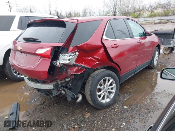 2020 Chevrolet Equinox LT with VIN 3GNAXKEV9LL100810, listed as a IAAI auction lot 41963228 with 128,290 mi miles and . Bid and sale history available at carsss.com. Image 4.