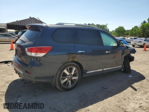 2014 Nissan Pathfinder Platinum with VIN 5N1AR2MM9EC662373, listed as a Copart auction lot 52448945 with 170,489 mi miles and Salvage Title. Bid and sale history available at carsss.com. Image 3.