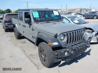 2023 Jeep Gladiator Freedom with VIN 1C6HJTAG7PL540765, listed as a IAAI auction lot 42028553 with 10,490 mi miles. Bid and sale history available at carsss.com. Image 1.